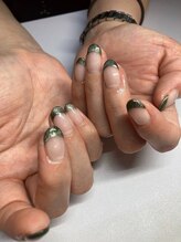 ライズバックステージ(RIZE back stage)/マグネットフレンチネイル