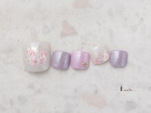 アイネイルズ 横浜EAST店(I-nails)/キラキラシェルフットネイル