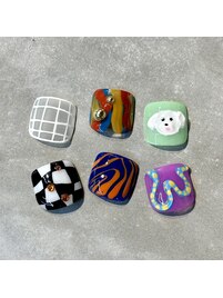 フット親指ワンポイントネイル