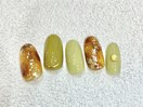 秋色べっ甲ネイル