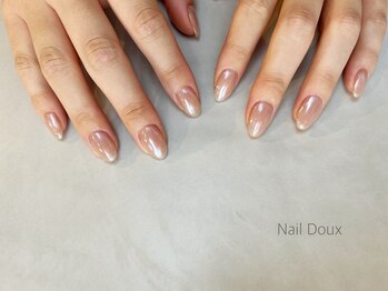 ネイル ドゥ 岡山駅前店(Nail Doux)/ワンカラーミラーネイル