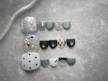 ジョアアンジェ 上本町店(joieange)/フットネイル ニュアンスネイル