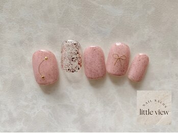 リトルビュー(little view)/ピンク×ワイヤーリボン ¥7980