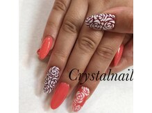 クリスタルネイル ボンベルタ橘店(CRYSTAL NAIL)/ワンカラーネイル×アート