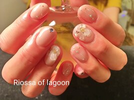 ぷっくりフラワー×水滴