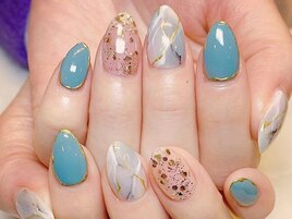 爽やかな大理石ネイル☆オーダー