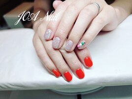 ワンカラー★お団子アートネイル