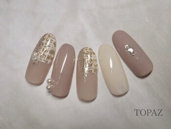 トパーズ 恵比寿(TOPAZ)/ツイードネイル［恵比寿ネイル］