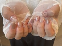 ネイルズ ララ(nails Lala)/リボンとチェック