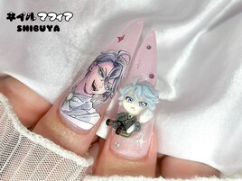 痛ネイル/長さだし/渋谷