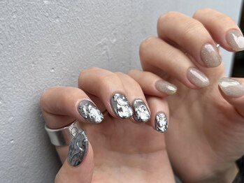 ファンクションネイルズ 表参道 原宿(FUNCTION NAILS)/マグネット/シルバー