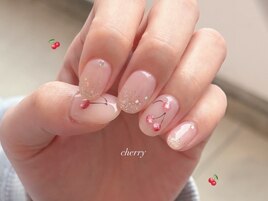 ちゅるちゅるさくらんぼネイル♪