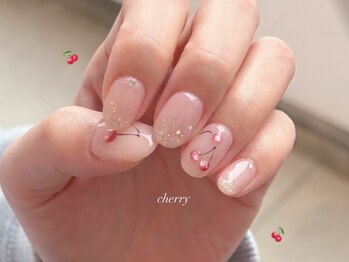 ちゅるちゅるさくらんぼネイル♪