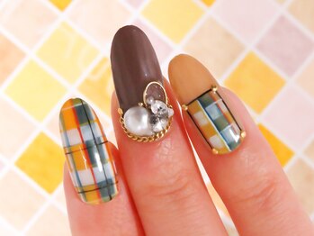 カラーズ 浜松店(colors)/鮮やかツイードネイル( *´艸`)