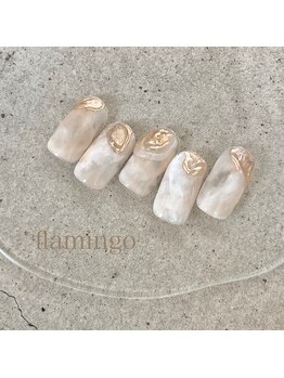 フラミンゴ(flamingo)/キャンペーンネイル¥6000