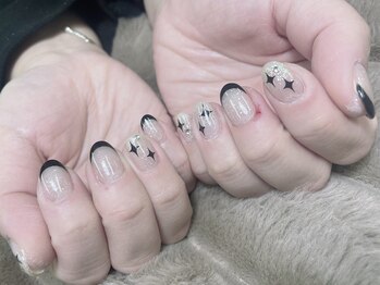 マーチ(March)/ラメ×ブラックフレンチ