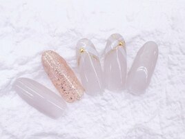 シンプルチェックネイル