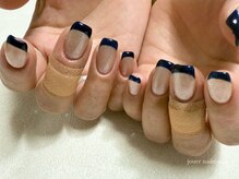 ジュエ ネイルスタジオ(jouer nailstudio.)/ネイビーフレンチ