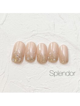 ネイルサロン スプレンダー(Splendor)/ラメ×ストーン