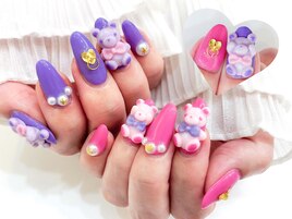 ３Ｄくまネイル♪原宿：サブカル