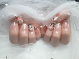 バレンタインネイル