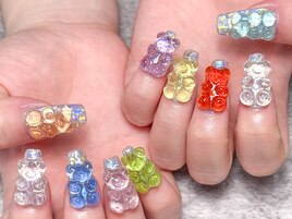 キラキラ3Dネイル