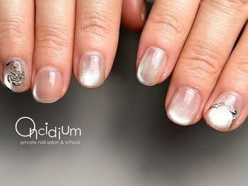 オンシジューム(Oncidium)/ガラスマグ/ミラーアート♪