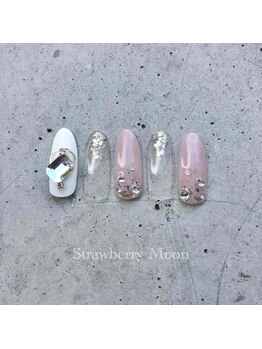 サロンストロベリームーン(Salon Strawberry Moon)/定額ビジューネイル☆¥8980