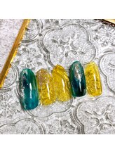 ミルネイル(Mil Nail)/一足早い夏カラーネイル