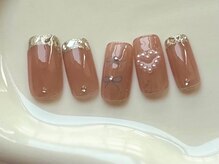 アイネイルズ 天神今泉店(I-nails)/くすみピンクガラスフレンチ