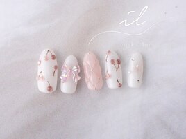 キルティング×チェリーネイル