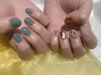 アンドココ 下北沢店(And & coco.)/ダルメシアン柄ネイル