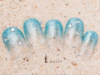アイネイルズ 町田店(I nails)/塗りかけストーンネイル6480円