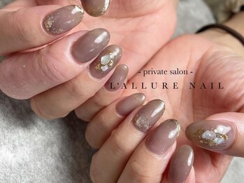 ラリュールネイル(L'Allure nail)の写真/ショートネイルも可愛く仕上げます♪お仕事上派手なネイルが出来ない方や主婦の方にもおススメです◎