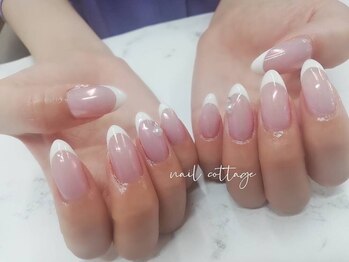 ネイルコテージ(Nail cottage)の写真/《代々木八幡駅徒歩1分☆色選び約300色☆ フレンチジェルネイル¥7700》豊富なカラーでお気に入りが見つかる