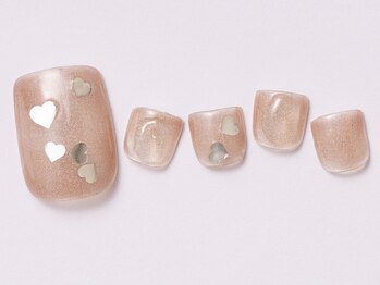 アイ ネイルズ 天神店(I nails)/ピンクラメハート　¥8000