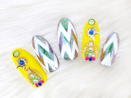 ミラーネイル×ジグザグ