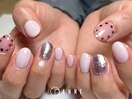 パラジェル ピンクホロネイル