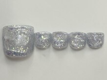 ネイルメゾン 天神店(NAIL MAISON)/パープルラメぷっくり夏¥7500