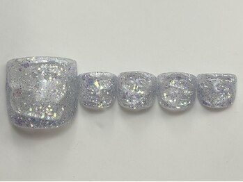 ネイルメゾン 天神店(NAIL MAISON)/パープルラメぷっくり夏¥7500