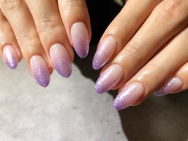 パープルグラデーションネイル