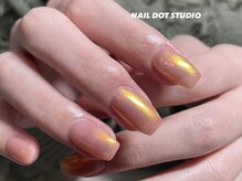 ネイルドットスタジオ 堺筋本町(NAIL DOT STUDIO)/春色オーロラネイル