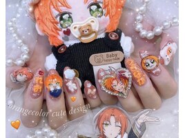 痛ネイル イニシャル ゴテゴテ