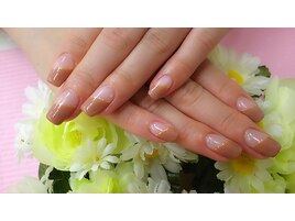 秋色斜めフレンチネイル