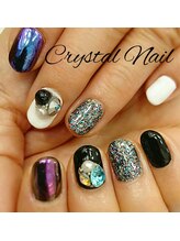 クリスタルネイル 木の葉モール橋本店(CRYSTAL NAIL)/カラフルラメ×ミラーネイル