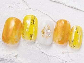 ネイルメゾン 池袋店(NAIL MAISON)/うるうるオレンジホイル¥10550