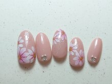 ネイルプラータ(Nail Plata)/手描きフラワー　【8980】