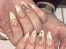 花フレンチイニシャル¥10000
