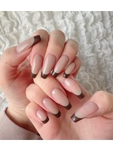 ディーネイル 京橋(D-nail)/【村長】ブラウンフレンチ
