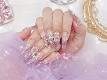 ワンホンネイル 新宿(Rumi Nail)/長さ出し/付け放題/ラメグラ
